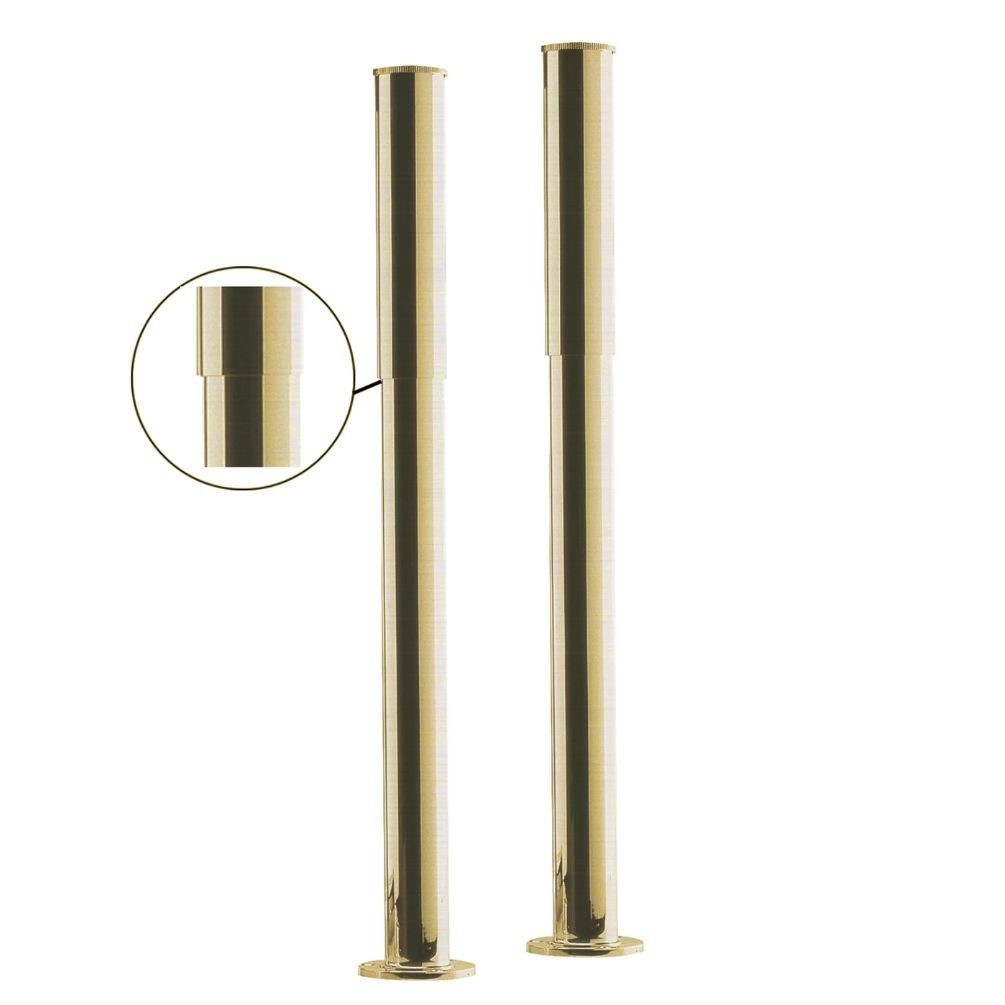 BC Designs Victrion Brushed Gold Bath Legs & Adjustable Shrouds Cut Out